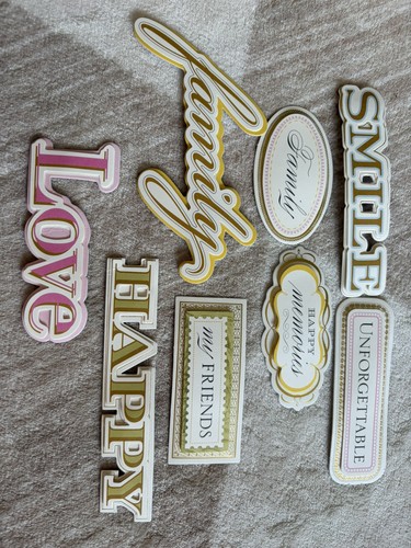 Card making bundle - card, toppers